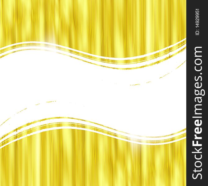 Gold striped background with the lights blur, an abstraction
