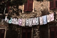 Towels On A Linen. Stock Photo Towels On A Linen. Stock Photo
