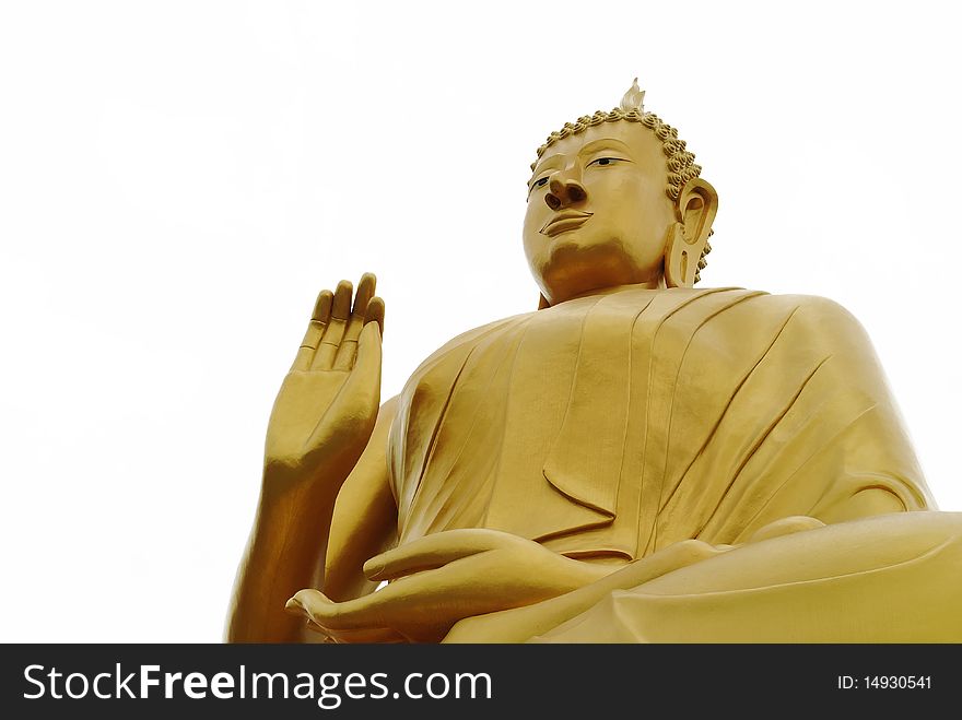 Like isolated Buddha of Wat Pratad Doi Saket, Chiangmai, Thailand