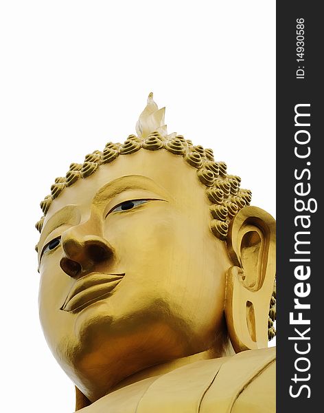 Like isolated Buddha face of Wat Pratad Doi Saket, Chiangmai, Thailand