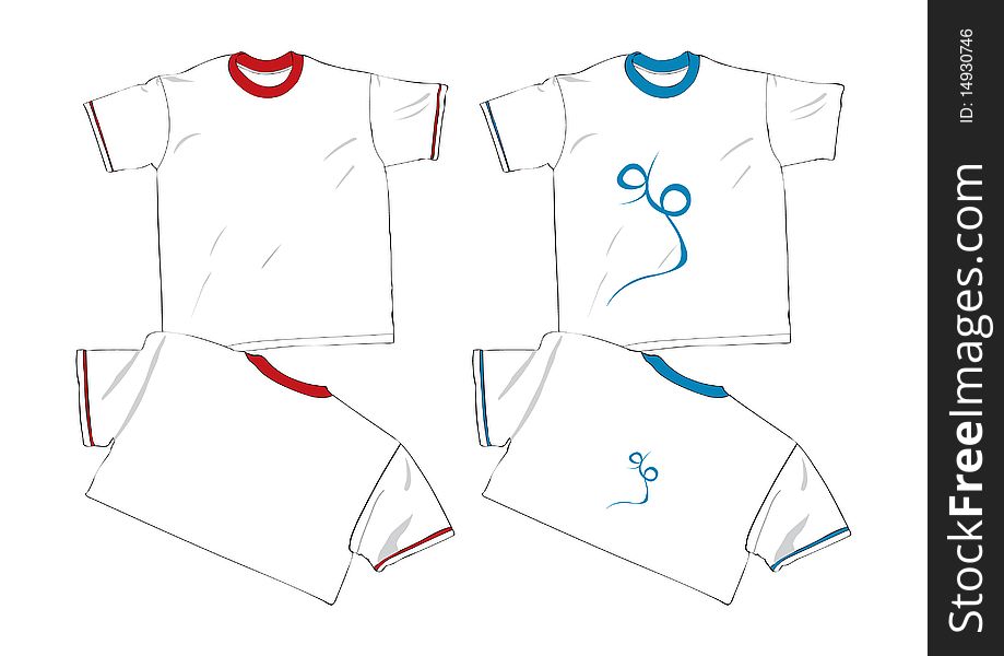 Fashion t shirt template for multiply use