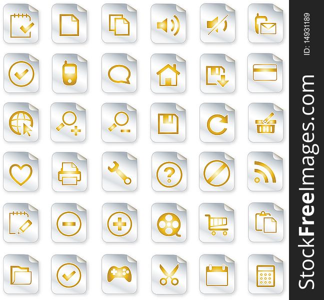 A large set of universal icons. A large set of universal icons