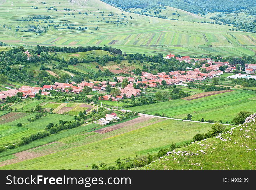 Panorama of a romanian town. Panorama of a romanian town