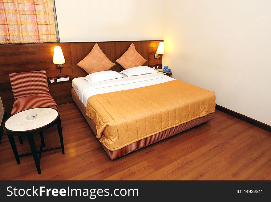 A comfortable budget hotel room ready for staying. A comfortable budget hotel room ready for staying