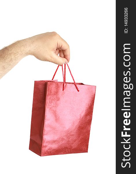 Paper Bags In Male Hand