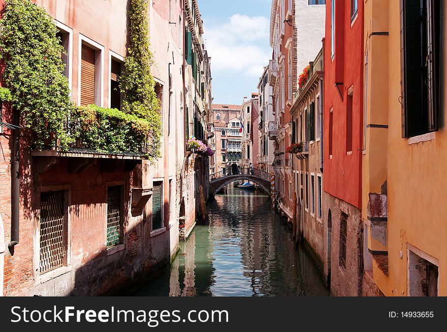 One of the many canals of Venice, Italy