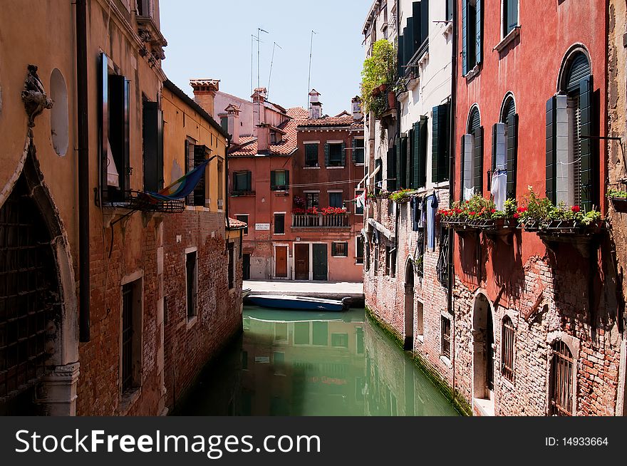 One of the many canals of Venice, Italy