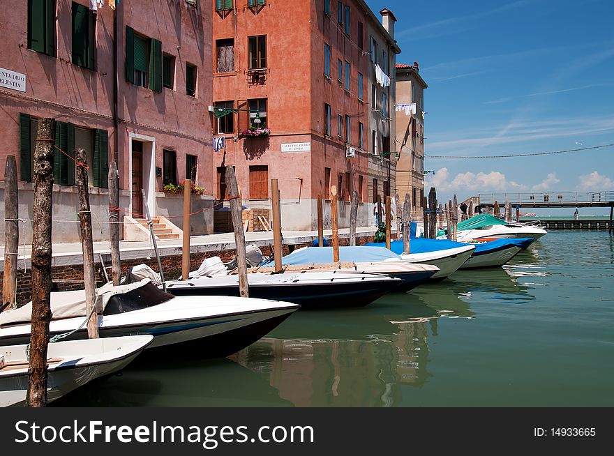 One of the many canals of Venice, Italy