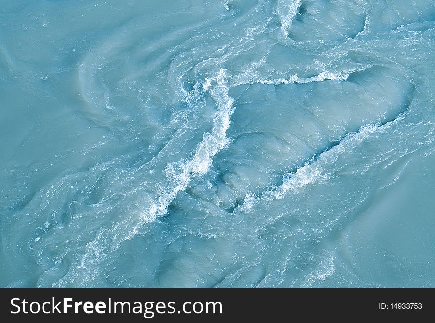 River stream water surface with swirl