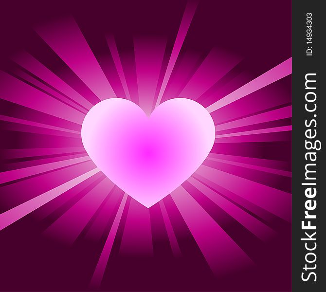 Abstract style heart background vector