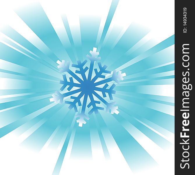 Abstract style snowflake background vector