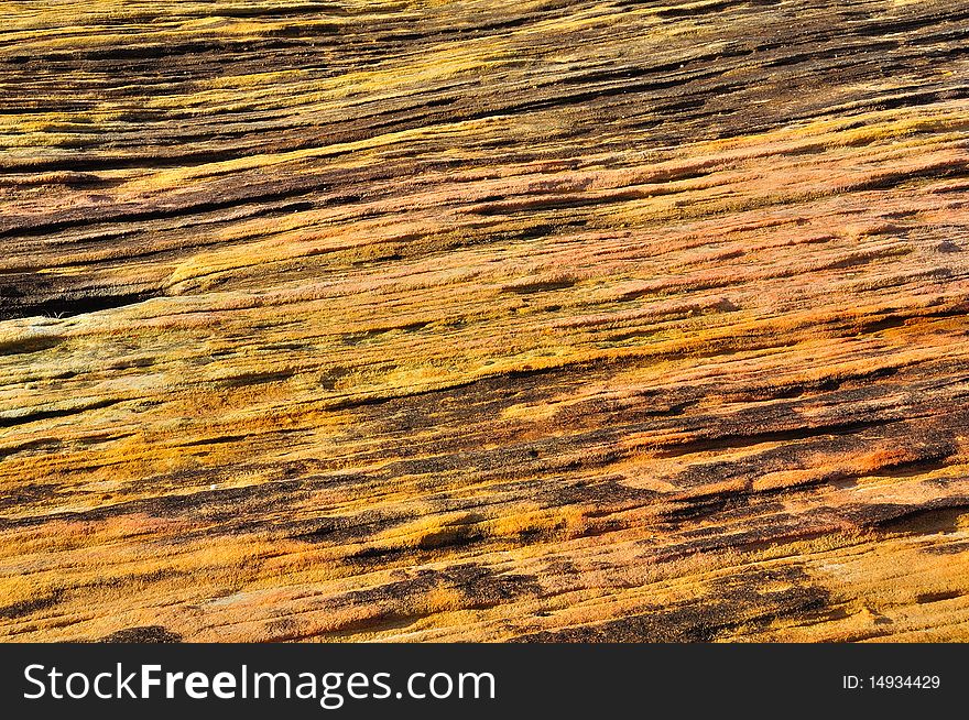 Rock formations in the sunlight