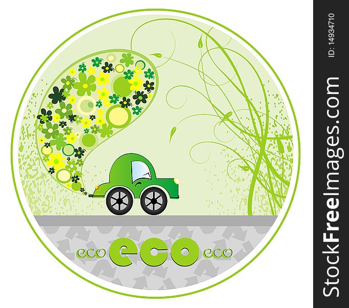 Eco Car Illustration