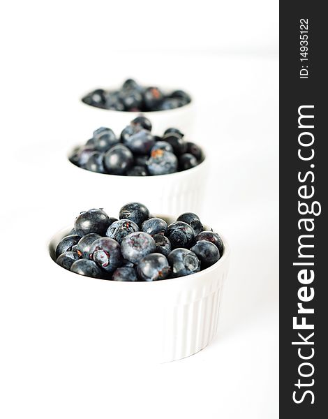 Three Servings Of Blueberries