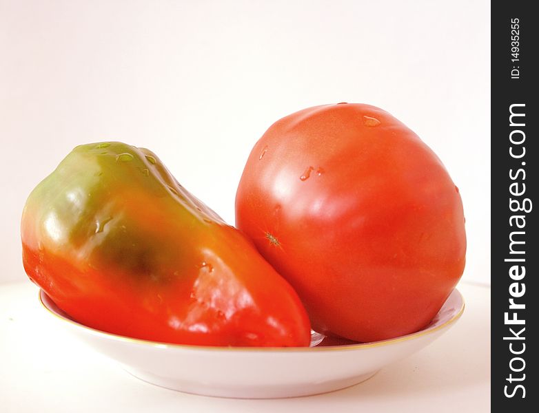 Pepper, tomato, vegetables