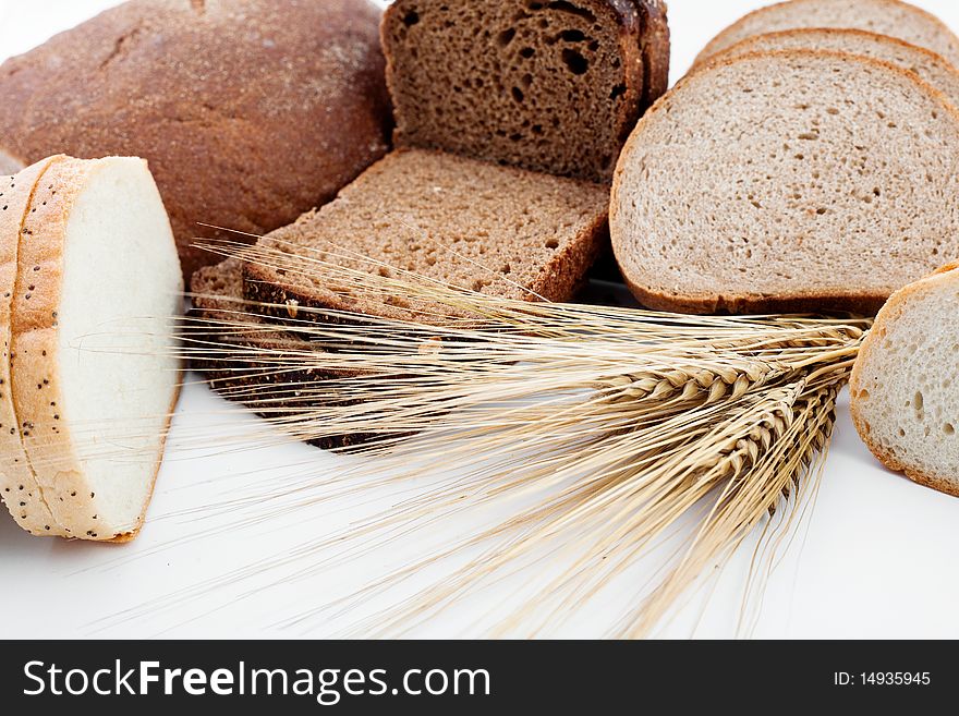 An image of various sorts of bread and spikes. An image of various sorts of bread and spikes