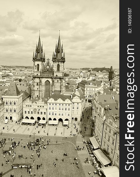 View of Old Town Square in Prague