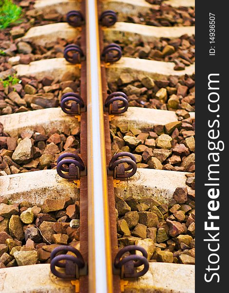 View of the railway track on a sunny day