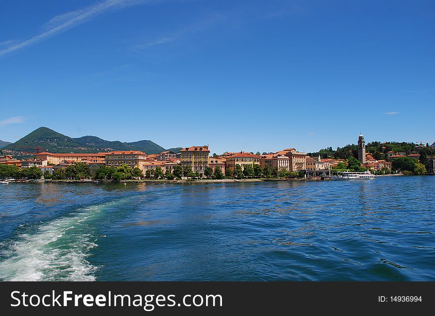 The town of Verbania Pallanza, on the lake Maggiore shores, in the Italian Region of Piemonte. The town of Verbania Pallanza, on the lake Maggiore shores, in the Italian Region of Piemonte