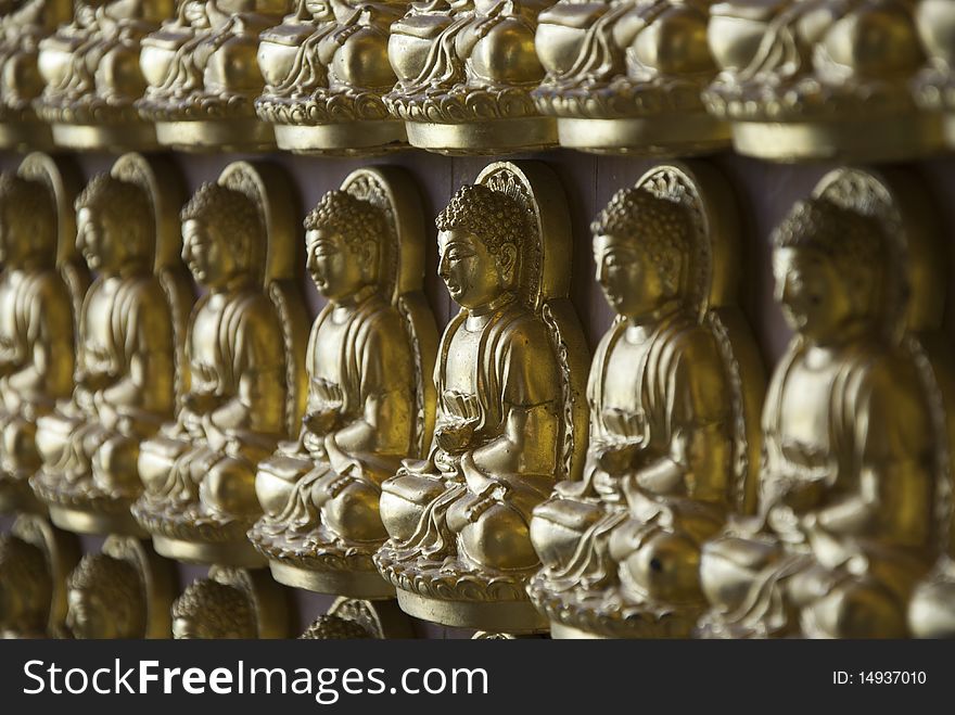 10,000 statues of Buddha images. 10,000 statues of Buddha images