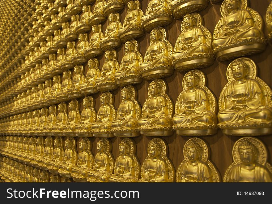 10,000 statues of Buddha images. 10,000 statues of Buddha images