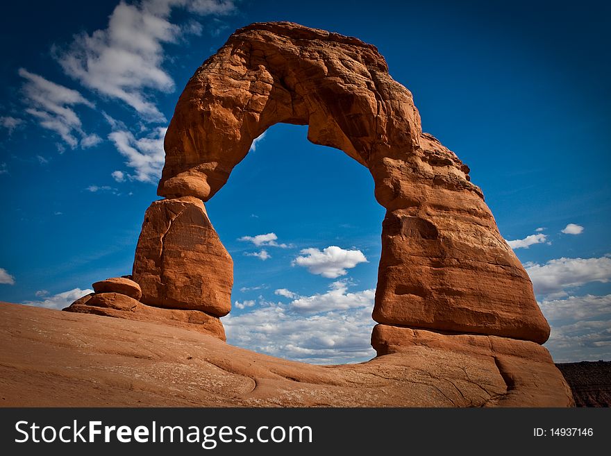 The hike up to Delicate Arch at Arches National Park is definitely worth it!