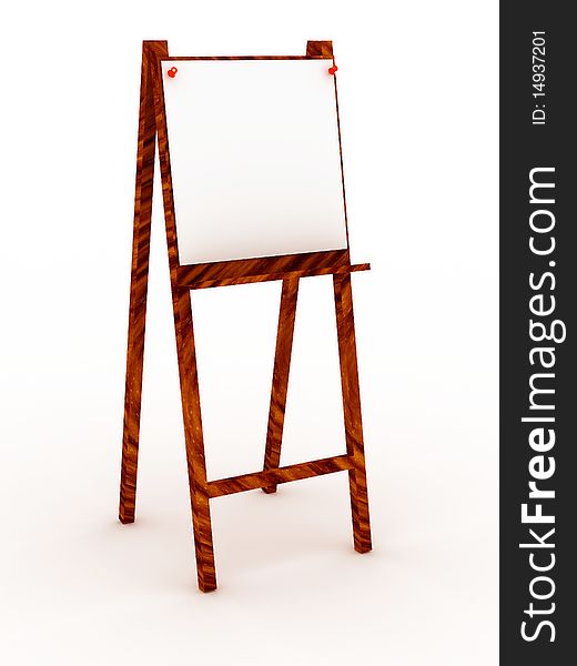 Easel Isolated On White Background