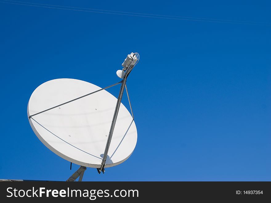 Parabolic Antenna   Against The Sky