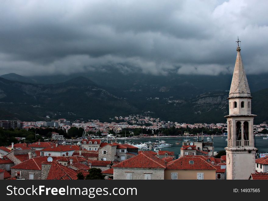 Old town in Budva, Montenegro. Old town in Budva, Montenegro.