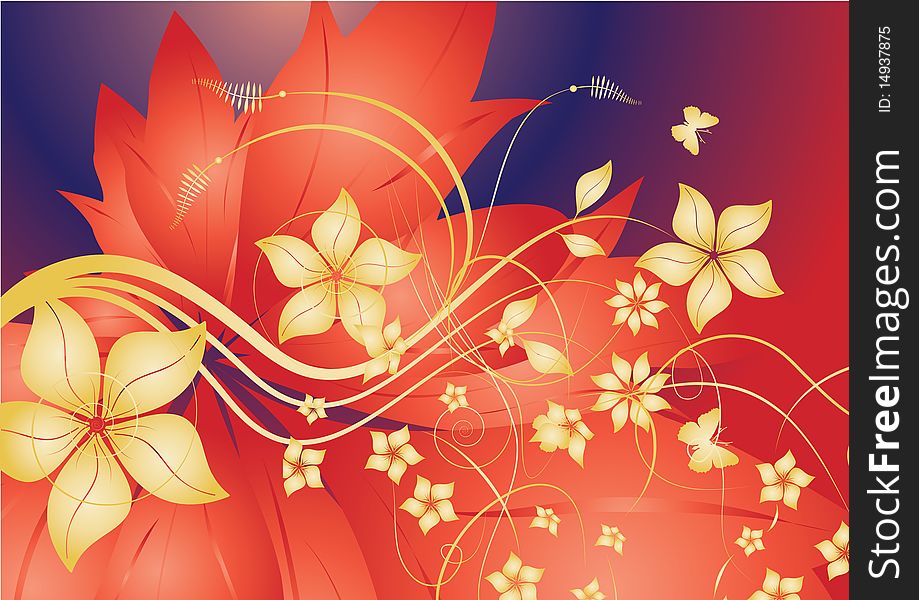 Abstract floral  background.