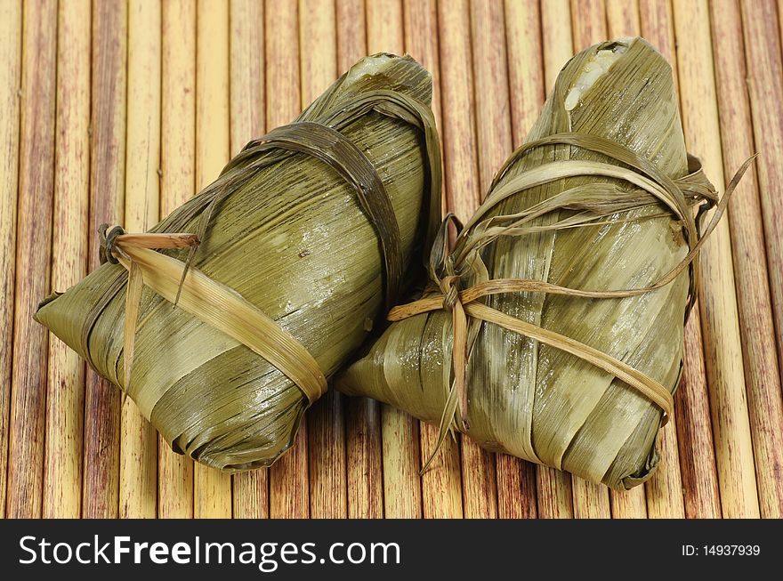 Two chinese rice dumplings