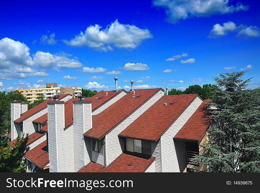 Condos on a beautiful sunny day