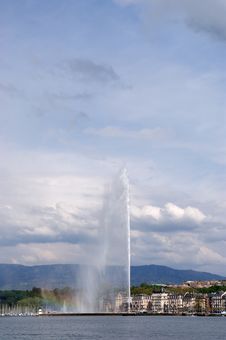 Switzerland, Geneva, View Of Lake Geneva Royalty Free Stock Photos