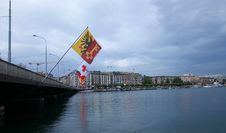 Switzerland, Geneva, View Of Lake Geneva Royalty Free Stock Images