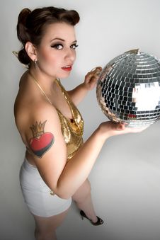 Sexy Disco Girl Royalty Free Stock Images