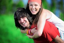 Smiling Girl And Boy Stock Image