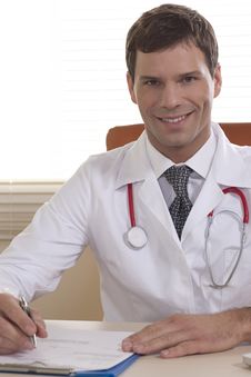 Male Doctor In His Office Stock Photos Male Doctor In His Office Stock Photos