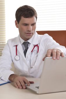 Male Doctor In His Office Stock Image Male Doctor In His Office Stock Image