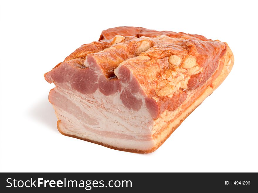 Cutting meat isolated on a white background