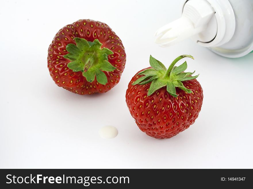 Two Strawberries And A Spot Of Cream