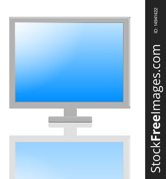 LCD/Plasma TV Screen isolated on a white background