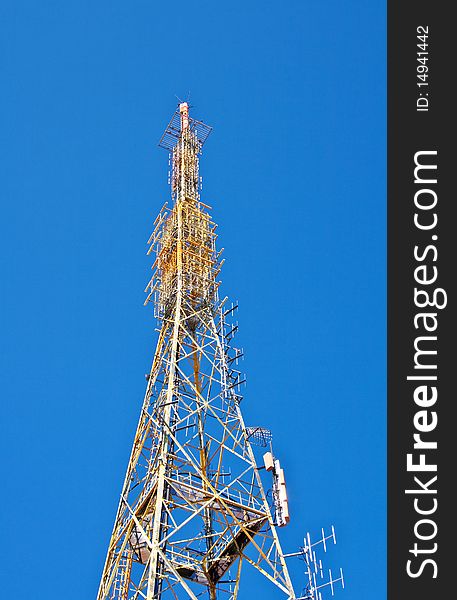 Television aerial communication antenna sky tower