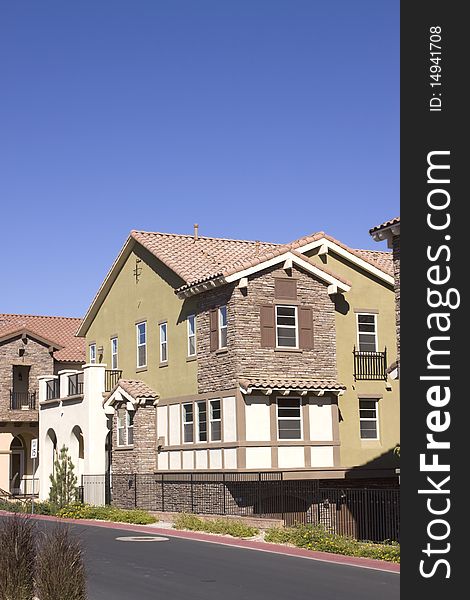 Houses in a quiet neigborhood. Houses in a quiet neigborhood