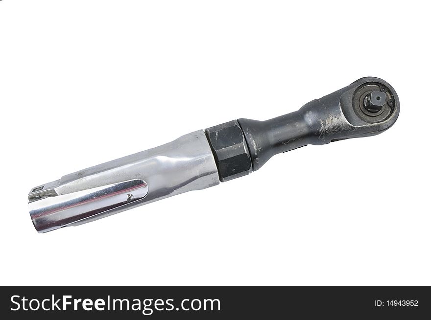 An air ratchet wrench on a white background