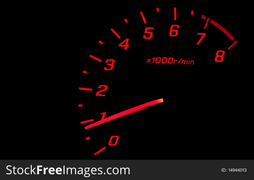 Speedometer on dashboard in japan car