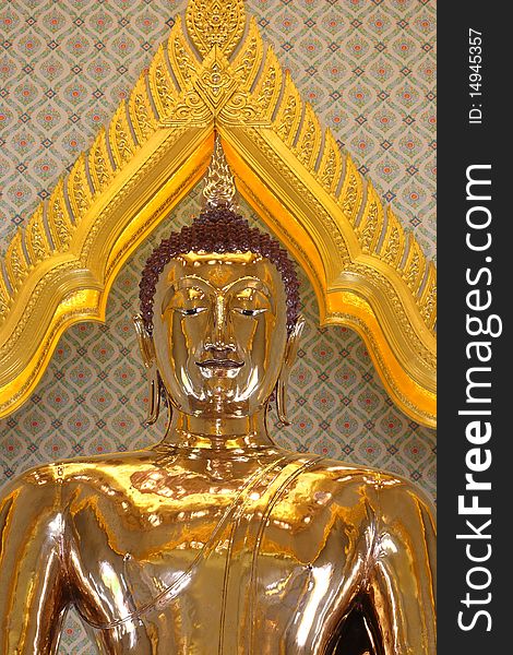 Statue of a pure gold Buddha, Trimit Temple, Bangkok, Thailand