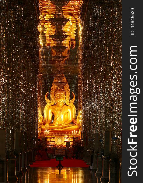 Golden Buddha in the Mirror Chapel