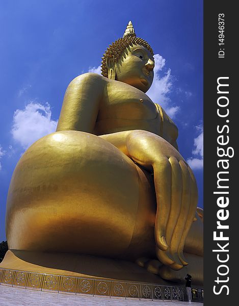 Big Buddha in Wat Moung Ang-Thong, Thailand. Big Buddha in Wat Moung Ang-Thong, Thailand