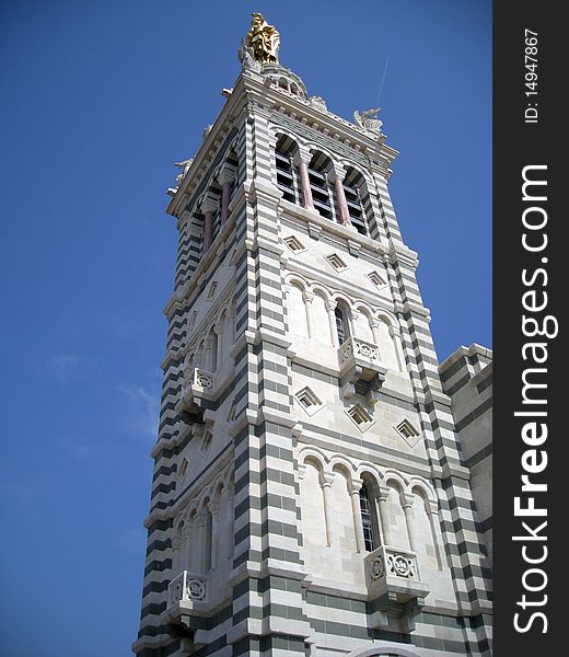 Detail of catholic church, Marseille, France
