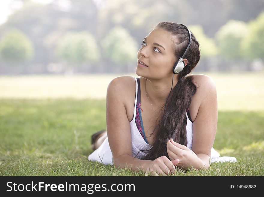 Girl and headphones